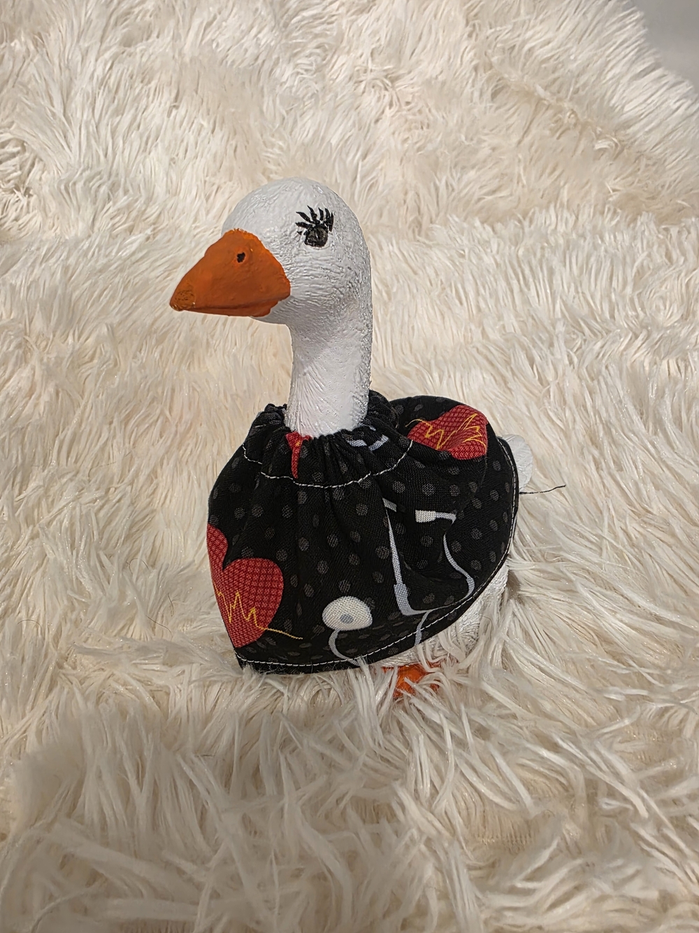 7" Desk Goose Handcrafted Nurse Print Dress